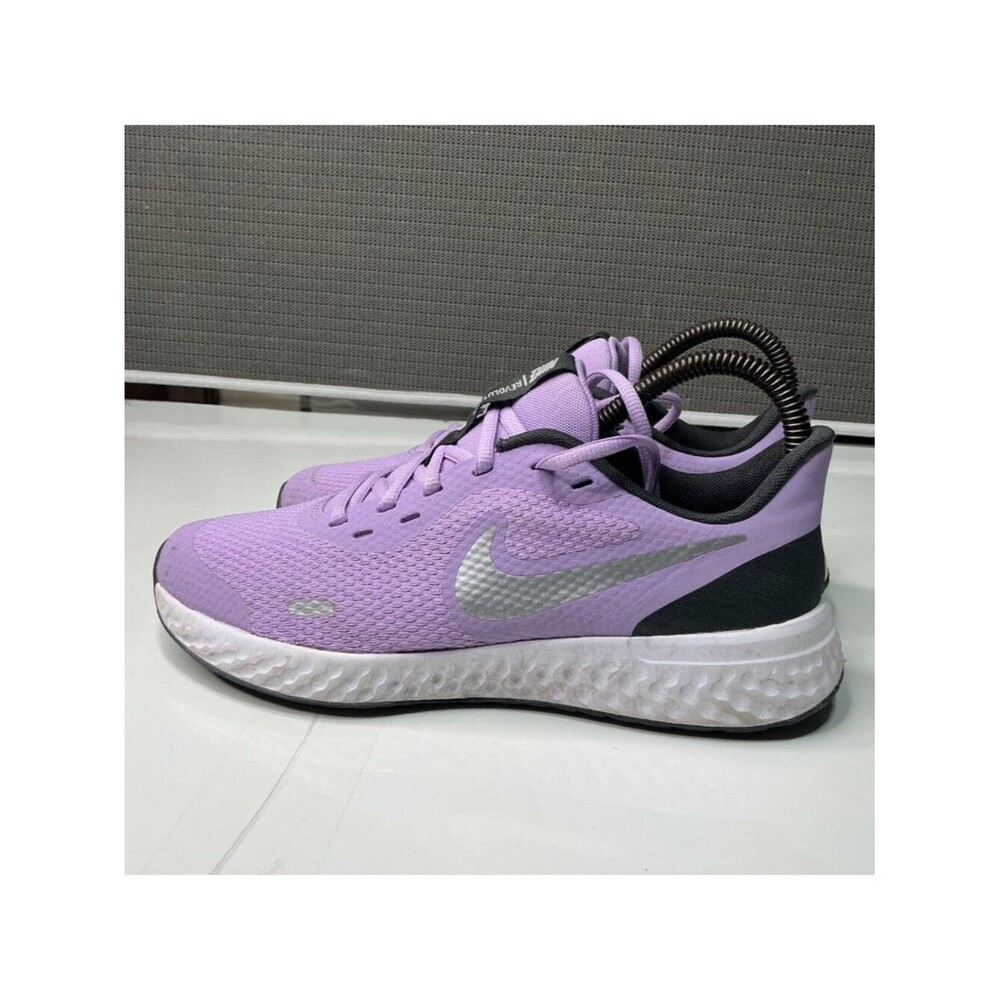 Nike Revolution 5 Girls Running Shoes Lavender White Size 6.5Y Lightweight hjhhb